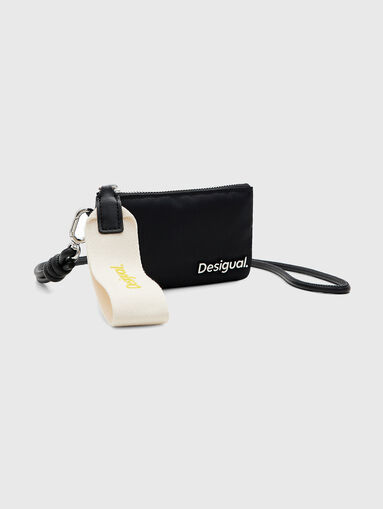 Logo accent small pouch in black  - 3