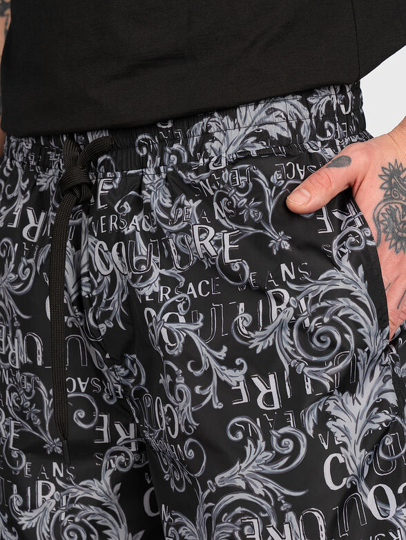Black printed shorts - 3