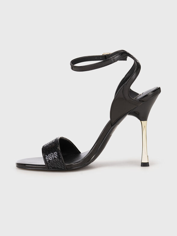MIRIAM heel sandals with appliquéd sequins - 3