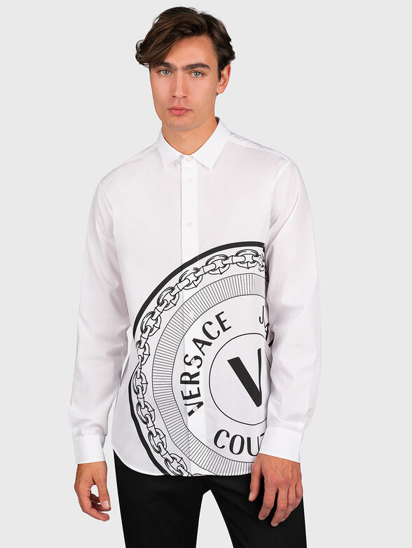 White shirt with logo print - 1