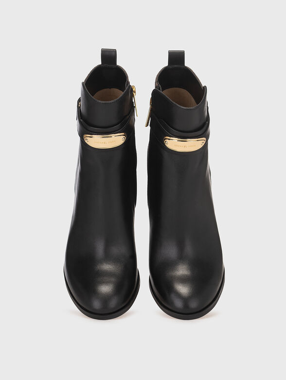 DARCY leather ankle boots with logo - 6