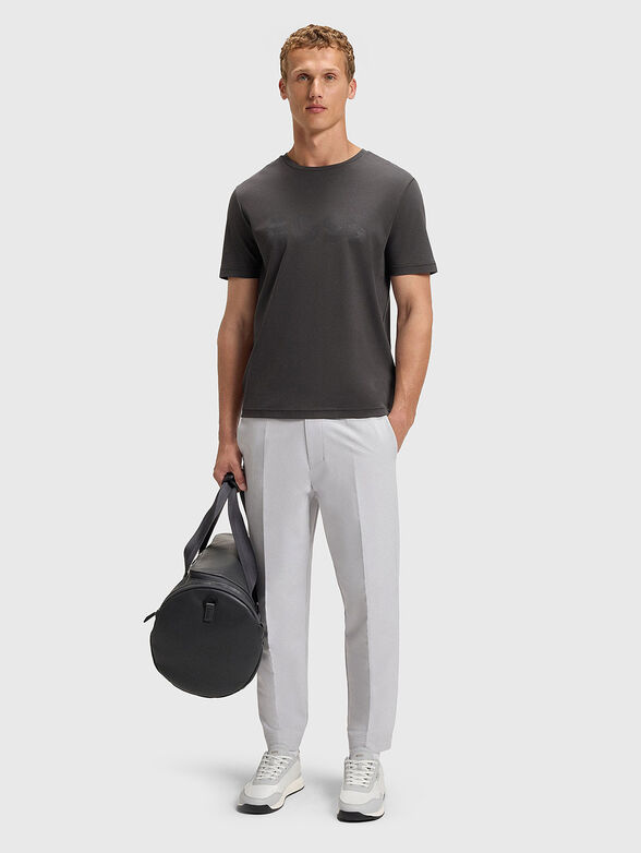 Gray T-shirt with logo print - 2
