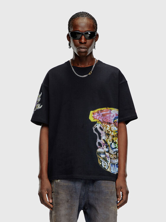 T-BOXT-Q14 cotton T-shirt with accent print - 1