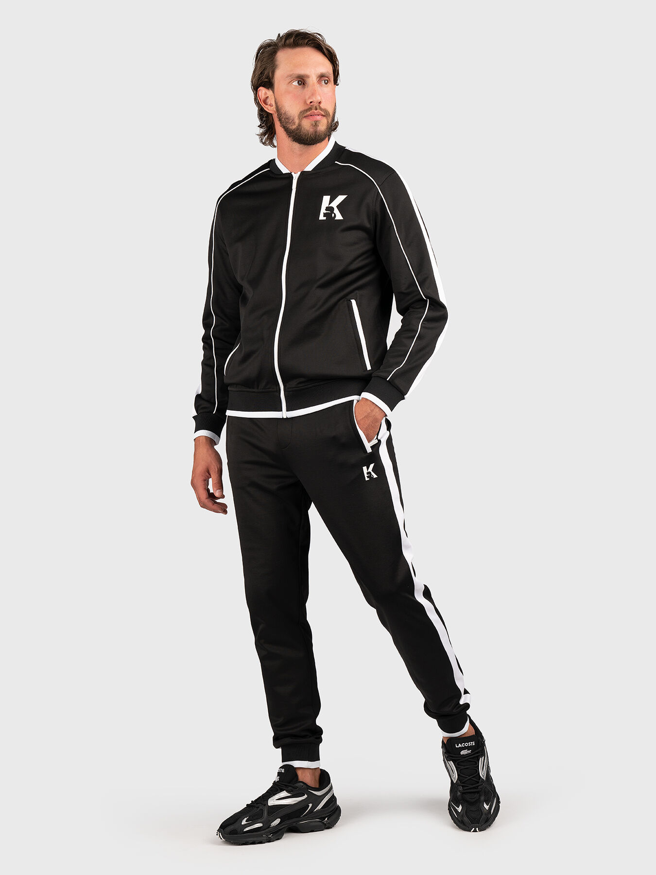 Sweatshirt with zip and contrast details brand Karl