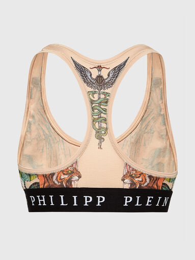 Bralette with contrast print - 5