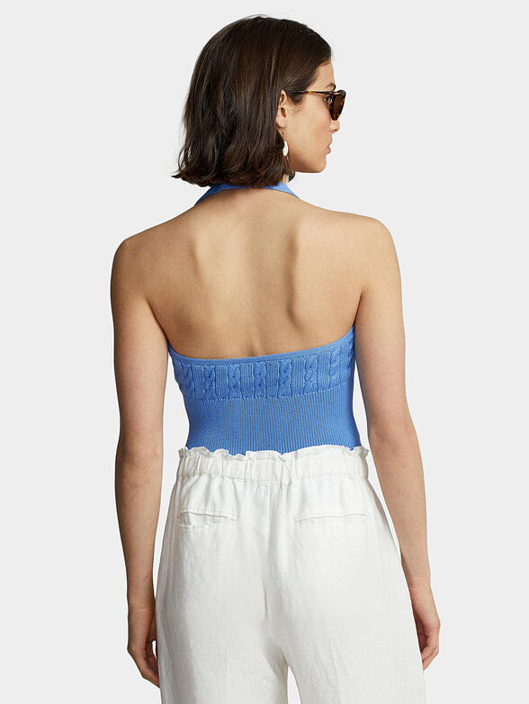 Blue knitted top - 3