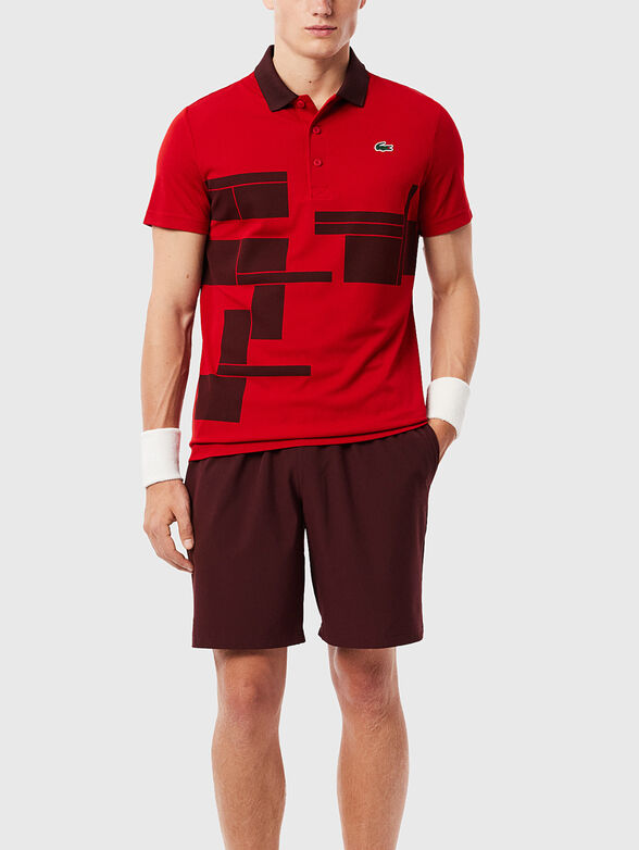 Polo shirt with contrast collar and print - 2