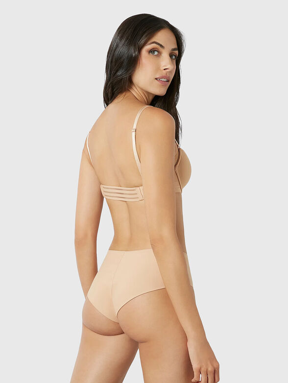 NEW JUSTIN high waist brazilian bikini in beige - 2