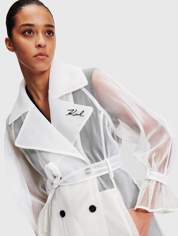 Mesh coat with belt BY HUN KIM - 4