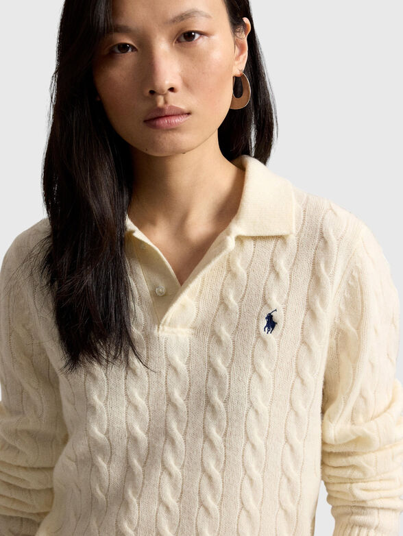 Fishbone-patterned sweater - 4