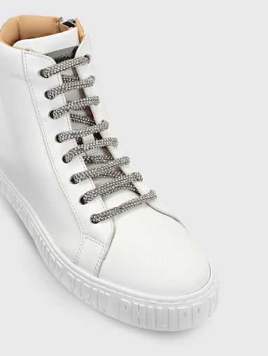 High leather sports shoes - 3