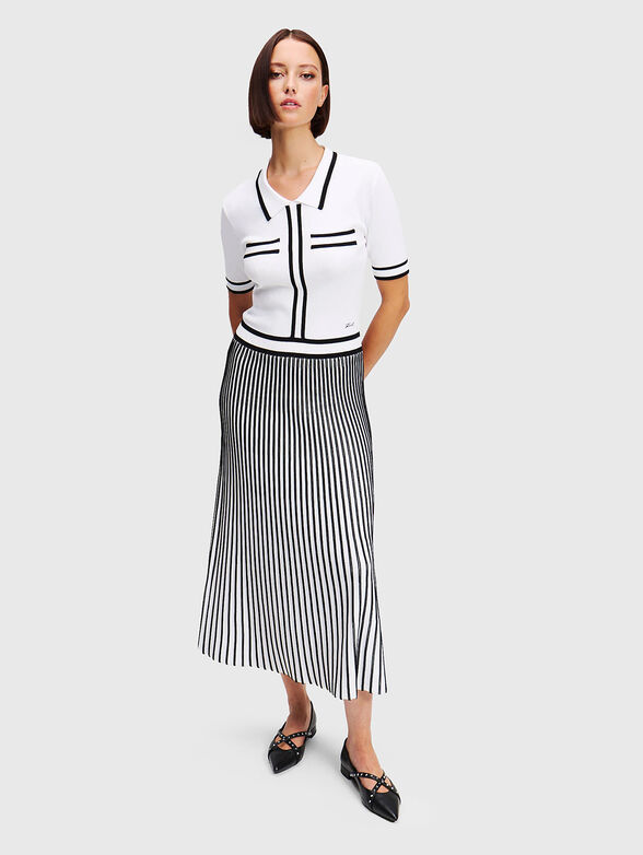 Midi dress with embroidered logo - 1
