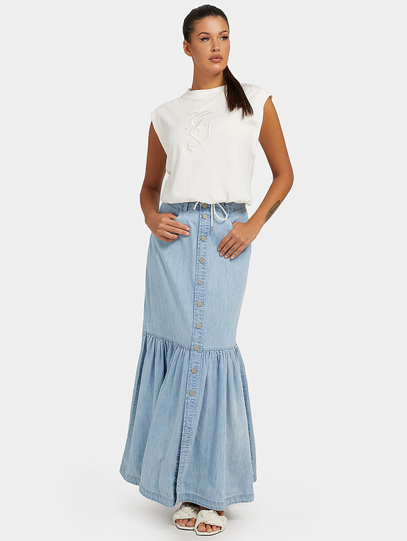 BRIDGETTE top with embroidered logo - 2