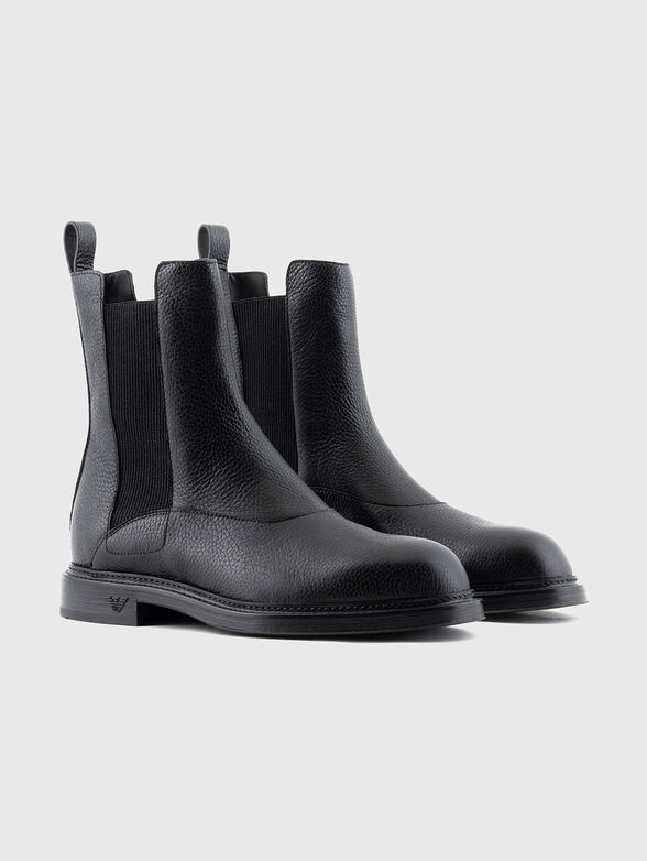 Grained leather ankle boots - 2