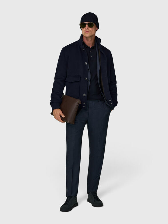 Dark blue wool jacket - 2
