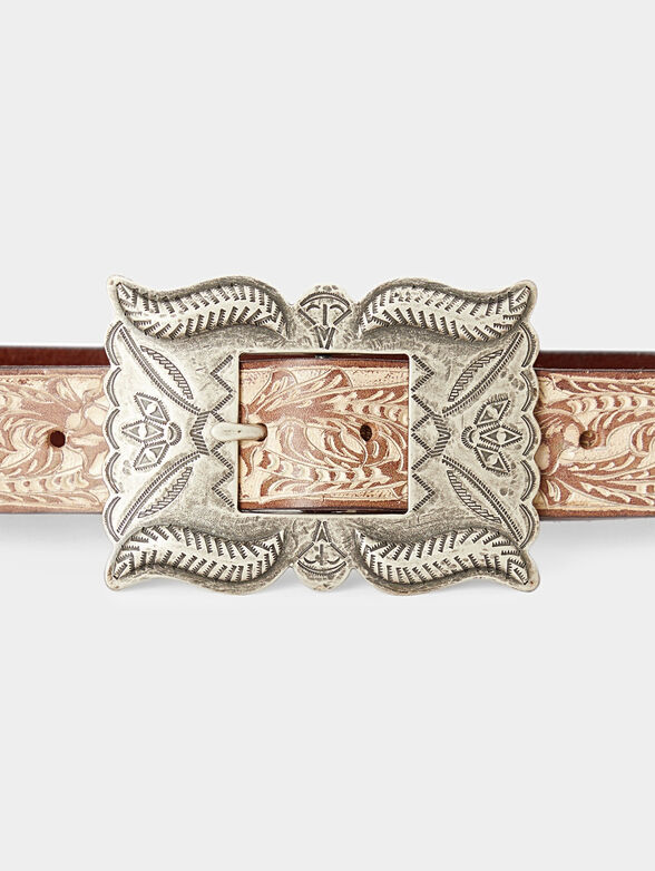Leather belt with art motifs - 2