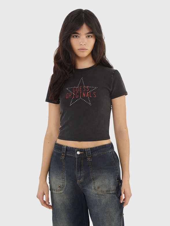 T-shirt with rhinestones - 1