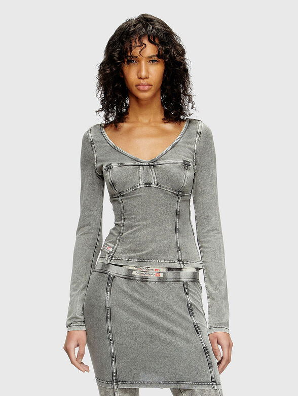 T-ELIN long sleeved cotton blouse - 1