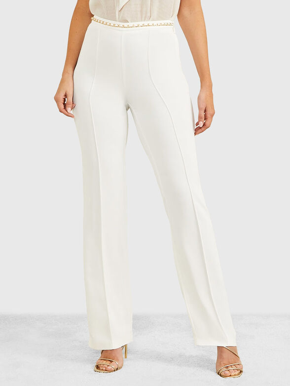 NAUSICA blue trousers with metal accent - 1