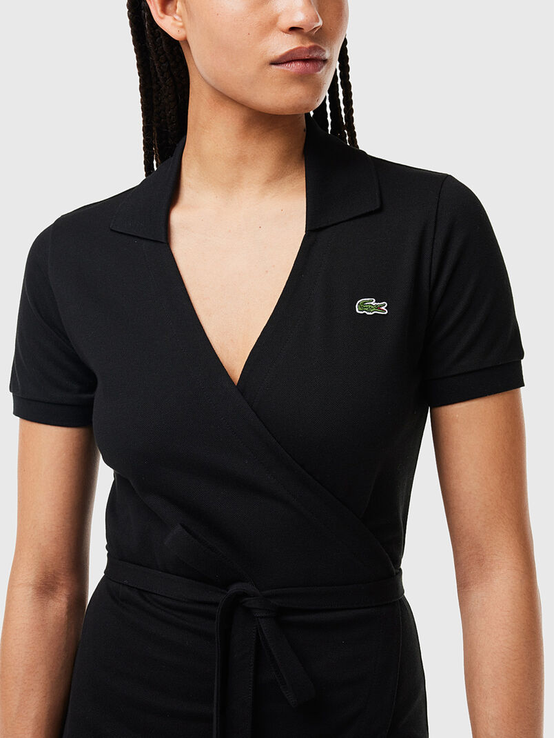 Black piqu&eacute; dress  - 3