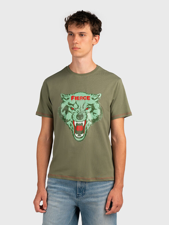 TS179 T-shirt in cotton blend with print - 0