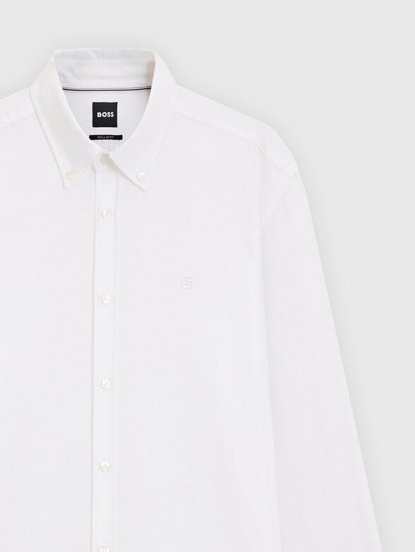 Cotton Oxford shirt with logo embroidery - 2