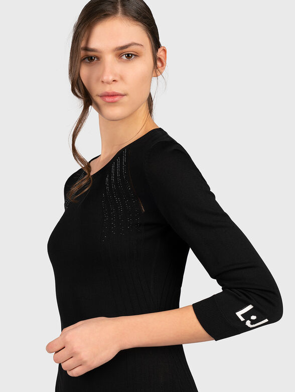 Knit dress whit rhinestones - 4