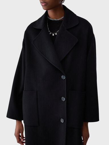 Oversized wool-blend coat - 4