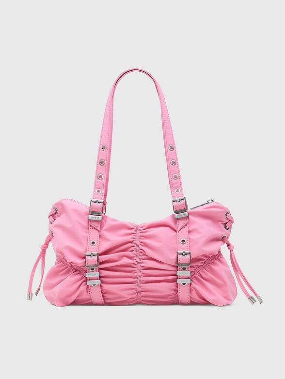 Pink nylon bag with buckles - 3