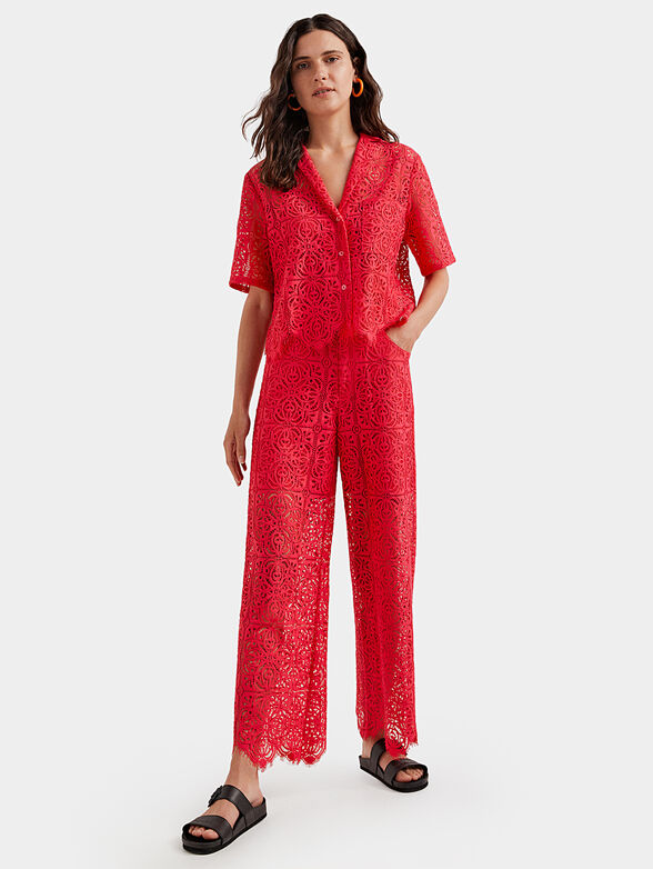 Red lace shirt - 2
