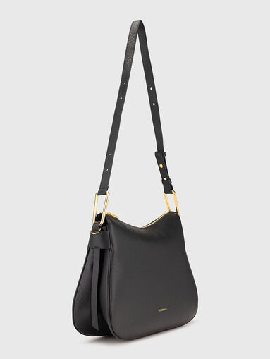 Leather hobo bag with logo - 3