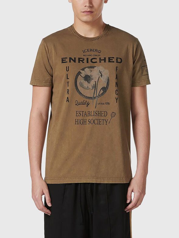 T-shirt with oval neckline - 1