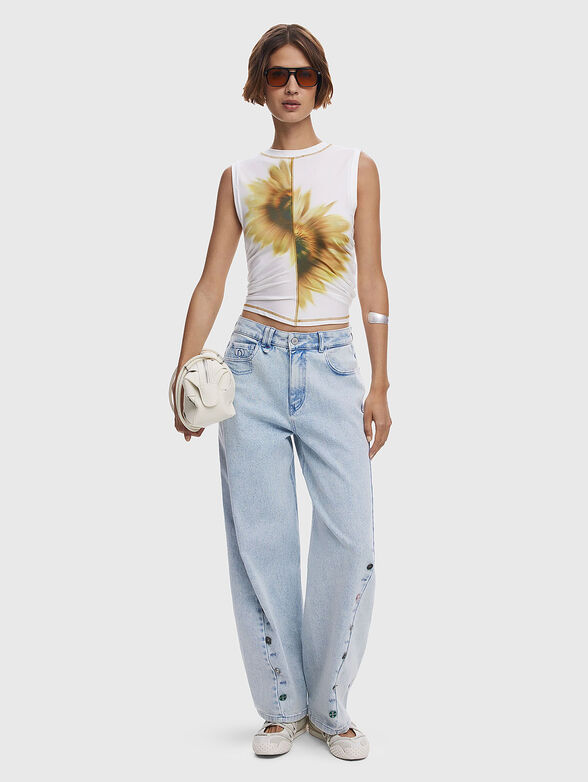 Top with floral print - 2