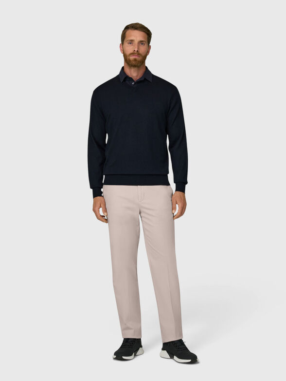 Cotton beige trousers - 3