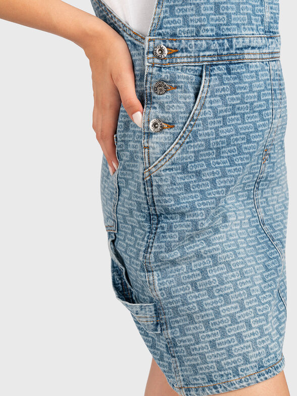 Denim jacket with monogrammed logo - 5