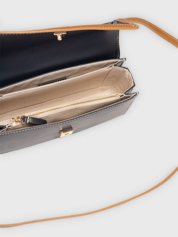 Small jacquard denim crossbody bag - 6