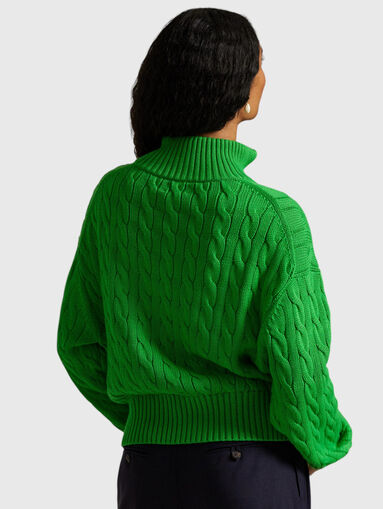 Green knitted sweater - 3
