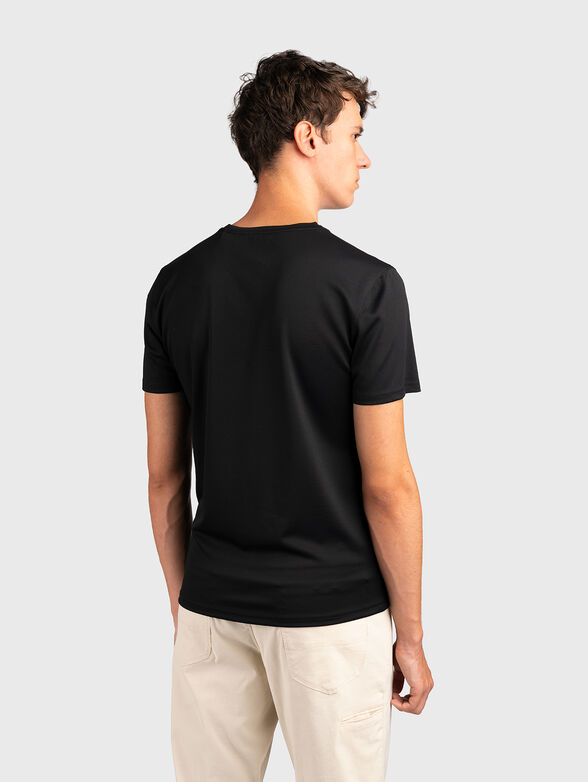 Black cotton blend t-shirt - 3