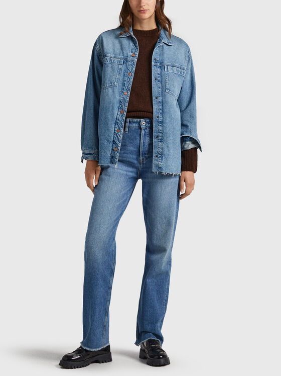 Дънково яке в син цвят - 2