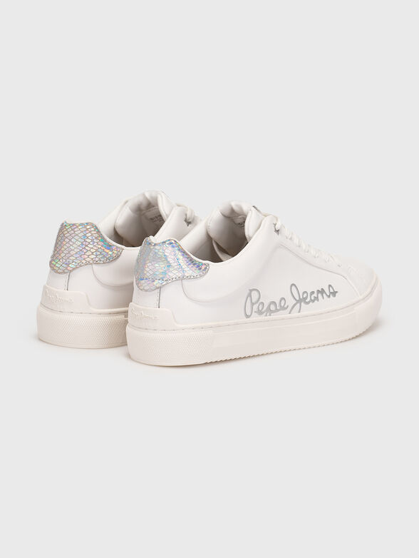 ADAMS white sneakers with logo  - 3
