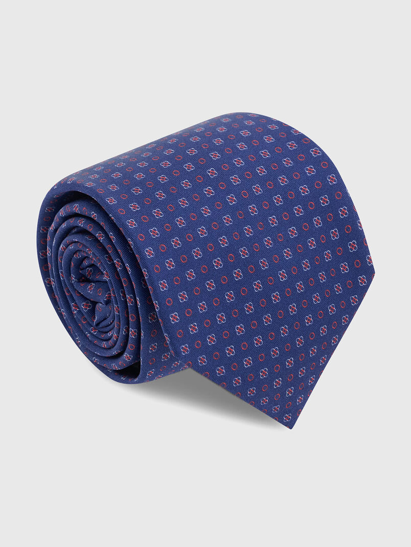 Silk tie with geometric accents - 3