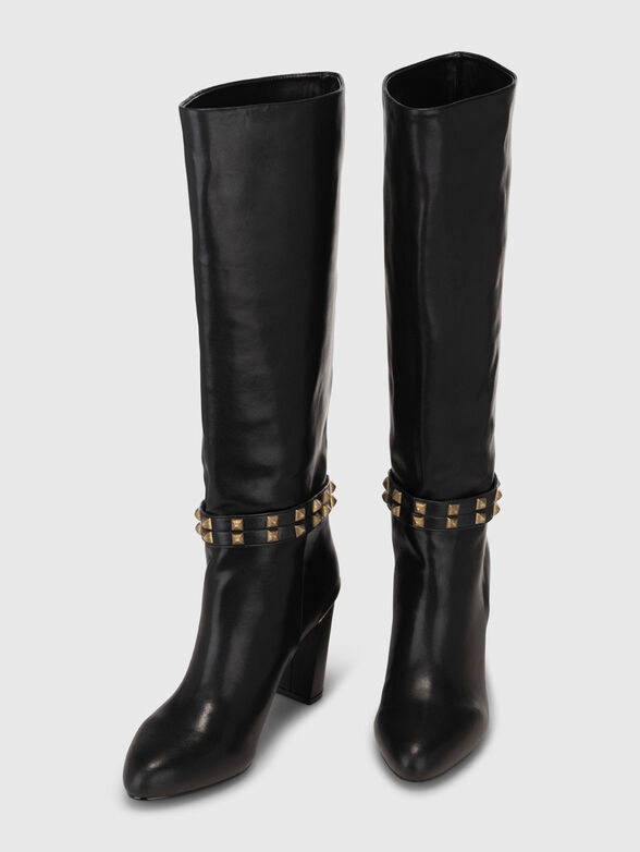 Leather boots with metal details - 6