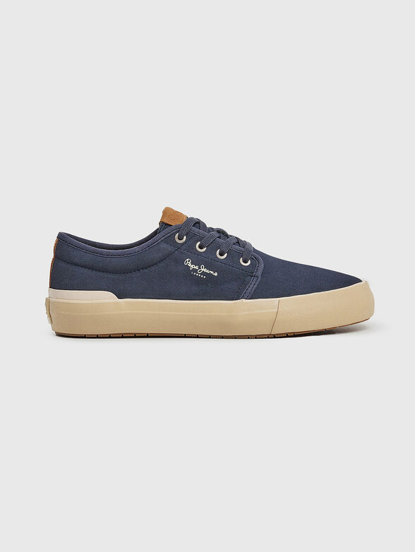 BEN URBAN dark blue leather sneakers - 1