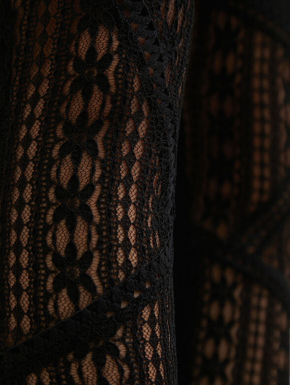 Leggings in black color with lace - 6