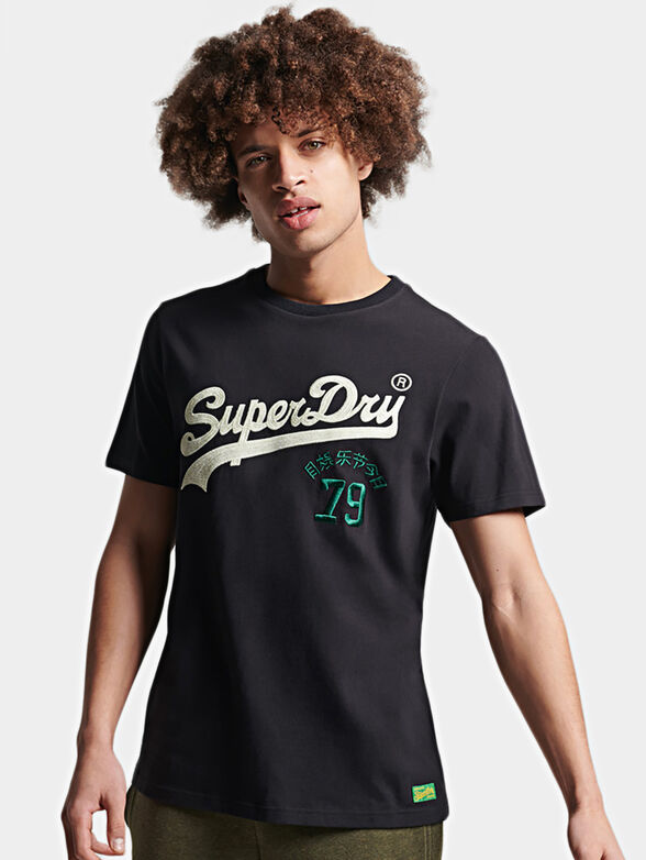 T-shirt in black color with logo - 1
