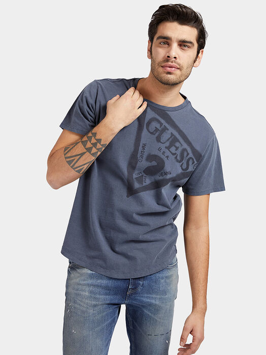 INDIGO T-shirt with logo print