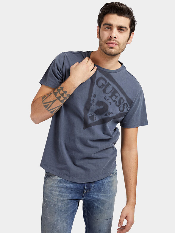INDIGO T-shirt with logo print - 1