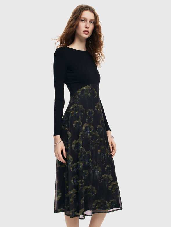 DARK PENSEE dress with contrast design - 0