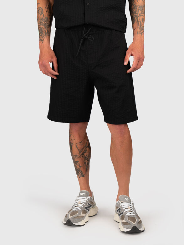 Cotton sports shorts with logo - 1