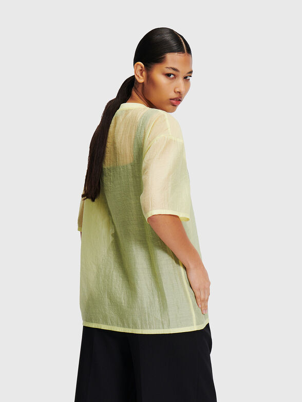 Black T-shirt with logo embroidery - 3